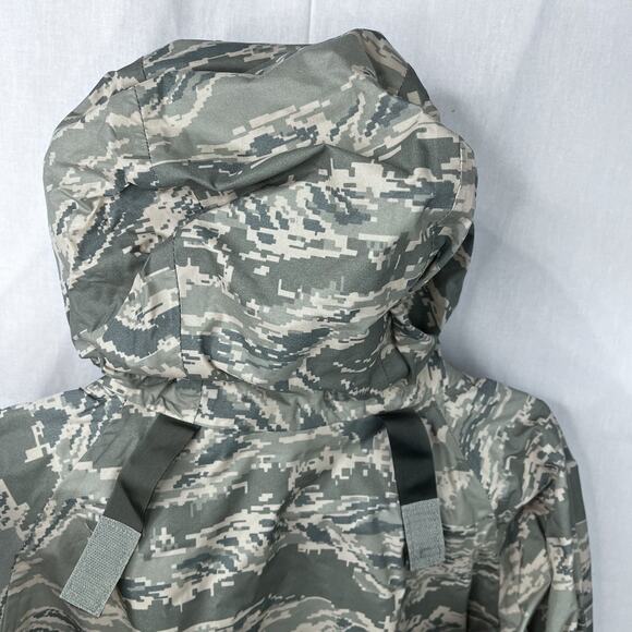 Camo Rain Parka Sz M ABU AF NonSticky Waterproof Hunting Fishing ORC Industries - Picture 2 of 9